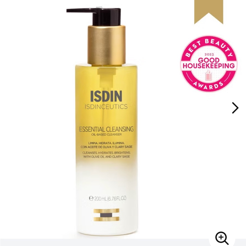ISDIN Essential Cleansing Oil - Golden Facial Cleanser for Radiant Skin